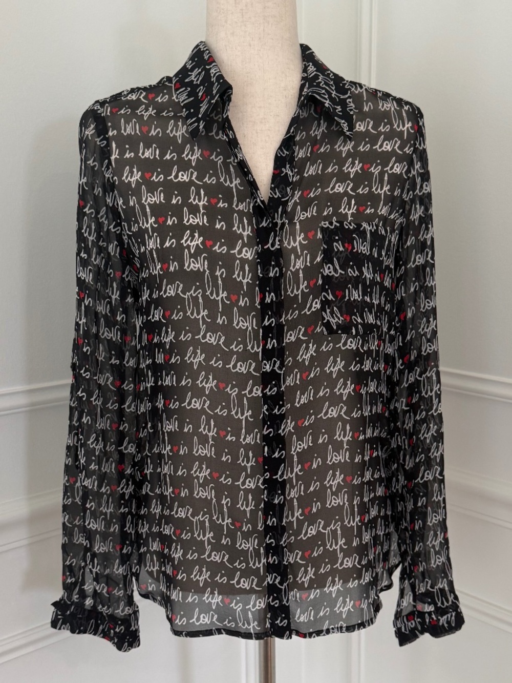 Diane von Furstenberg Love Is Life Silk Blouse